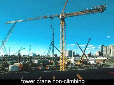 this tower crane does not climb.